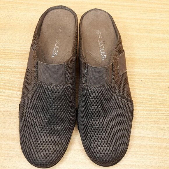 Aerosoles Women's Gray Tutor Slip On Mule. 7 1/2 - Picture 2 of 9